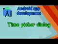 Time picker dialog in android studio
