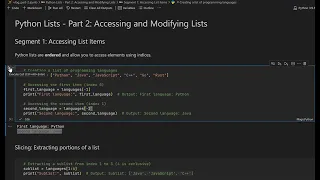 Mastering Python Lists Accessing and Modifying Elements Part 2