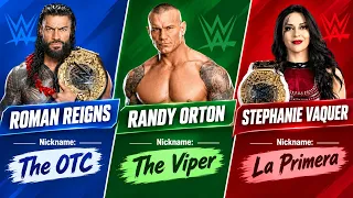 WWE Superstars and Their Nicknames 2026