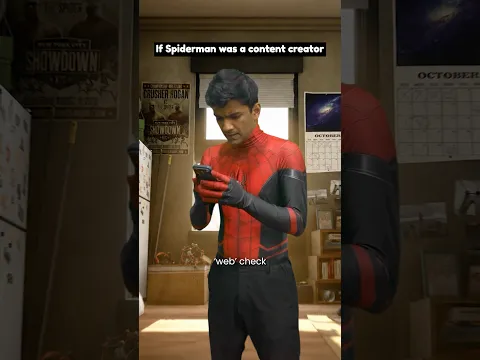 If Spiderman was a content creator | Manish Kharage #shorts