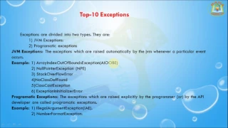 Lesson - 10 Exception Handling