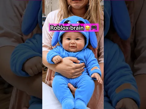 Roblox brain😂🎮 #babyfunny #robloxshorts