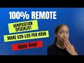 How You Can Earn in PJs Remote Verification Specialist Secret Uncovered