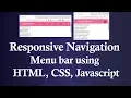 Responsive Navigation Menu Bar using HTML CSS and JavaScript Hindi