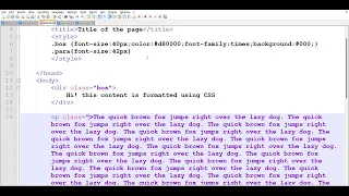 CSS Class 2 - difference between inline internal and external CSS