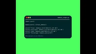 Python psutil - Get memory usage