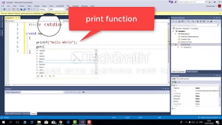 Creating c program in visual studio 2017