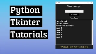 Python GUI CLI TODO Task Manager using Tkinter and SQLITE3