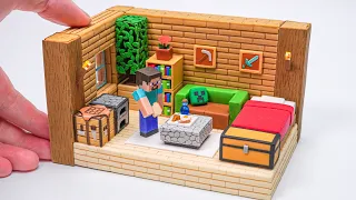 DIY Miniature Minecraft Room - Polymer Clay