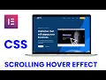 CSS hover scrolling effect in ELEMENTOR