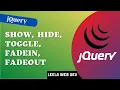 10 jQuery common methods like Show hide fadeIn fadeOut toggle css addClass removeClass