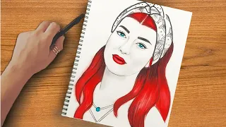 تعليم رسم يلدز بطلة مسلسل نجمة الشمال خطوه بخطوه للمبتدئين رسم سهل رسم بنات  تعليم رسم يلدز بطلة مسلسل نجمة الشمال خطوه بخطوه للمبتدئين رسم سهل رسم بنات