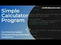 Simple Calculator Program Using Switch Case - C C Java Python Letsfindcourse