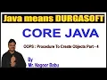 Java Tutorials OOPS Procedure To Create Objects Part - 4 by Nagoor Babu