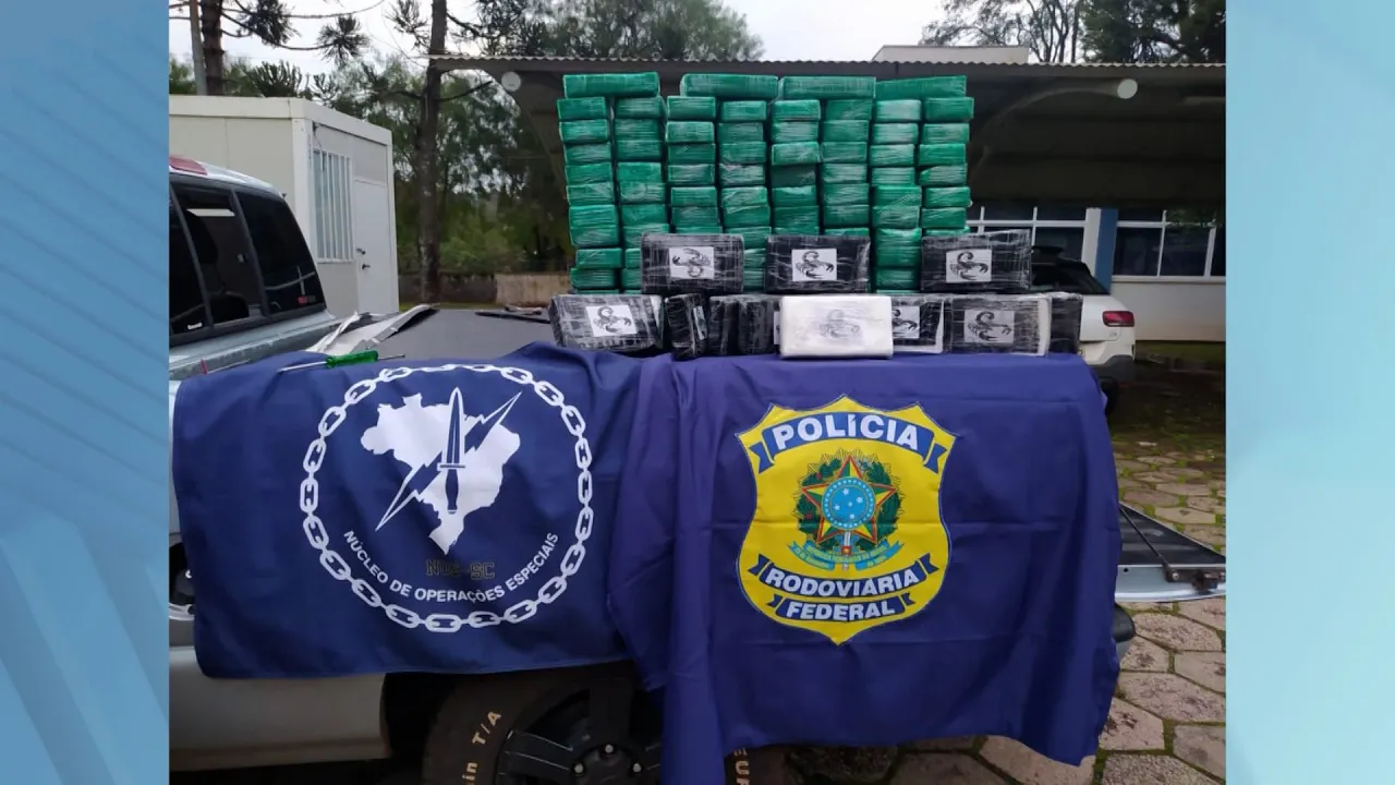 PRF apreende carga de cocaína avaliada em R$ 20 milhões
