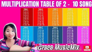 learn table of 2 10 song grace musicmix learn multiplication through song