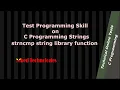 A c programming question on strncmp string library function application