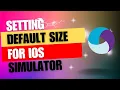 Adjusting the Xcode iPhone simulator scale and size using Physical Size