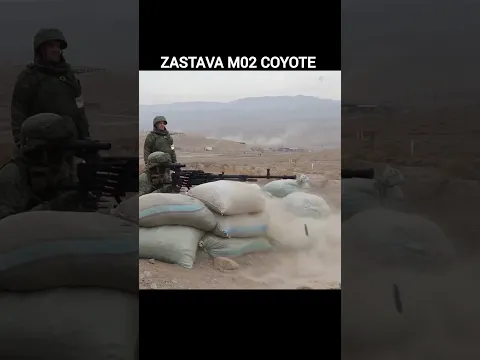 Zastava M02 Coyote Heavy Machine Gun Power! #shorts #zastava #machinegun #militarytech #viral