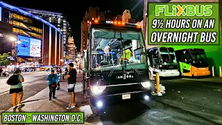 9 Hours OVERNIGHT ON FLIXBUS Boston-Washington D C