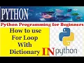Programming Python How To Use For Loop With Dictionary