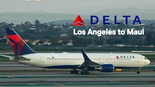 Sweet Ride Delta Airlines to Maui Boeing 767-3 LAX - OGG Delta SkyClub Travel Trip Report