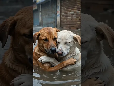Doobte hue Dogs ko Real Heroes ne bachaya 😭❤️ Respect! #shorts
