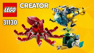 LEGO Creator | Octopus from Sunken Treasure Mission (31130)[522 pcs] Building Instructions | TBB