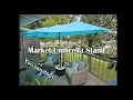 Build this market umbrella planter or side table Sturdy umbrella base that you can build