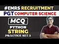 EMRS PGT Computer Science Preparation Python String MCQs EMRS PGT Computer Science Question P