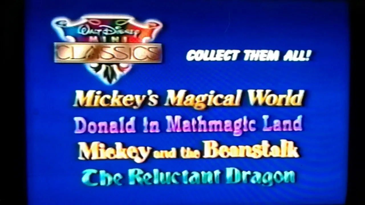 1991 Walt Disney Mini Classics Promos