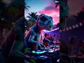 Download Lagu T-rex rocks the DJ booth and spins records with its tiny hands,surrounded by a dancing crowd. #pets