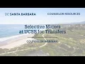 Selective Majors at UCSB for Transfer
