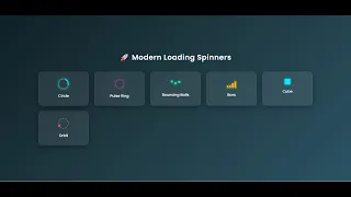 Modern Loading Spinners HTML CSS Animation