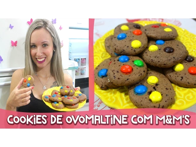 COMO FAZER COOKIES DE OVOMALTINE COM M&MS SEGREDINHOS #12