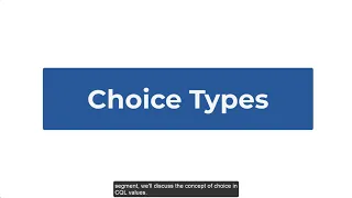 Teach Me CQL Choice Types