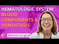 Hematologic System Blood Components and Hemostasis - Medical-Surgical