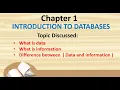 Difference between data and information introduction to databases in DBMS by career gate