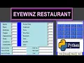 Restaurant Billing System Python tkinter Project Source Code Create Graphic User Interfaces
