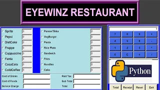 Restaurant Billing System Python tkinter Project Source Code Create Graphic User Interfaces