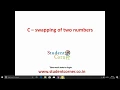 C Language - Swapping of two Numbers