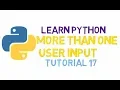 Python Tutorial More Than One Input Python HINDI