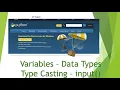 2 variables - data types