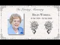 Helen Worrell Funeral Service