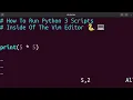 How To Run Python 3 Scripts Inside Of The Vim Editor