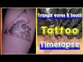 Triangle tattoo Waves tattoo oldschool tattoo Palm tattoo traditional tattoo tutorial tips