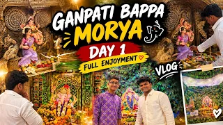 Happy ganesh chaturthi 🙏🏻🥰|| day 1 vlog || #viral #popular 