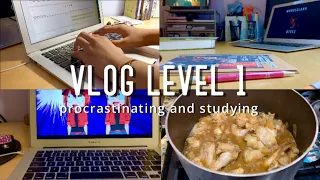 vlog lvl 1 studying gaming sort of journaling anime