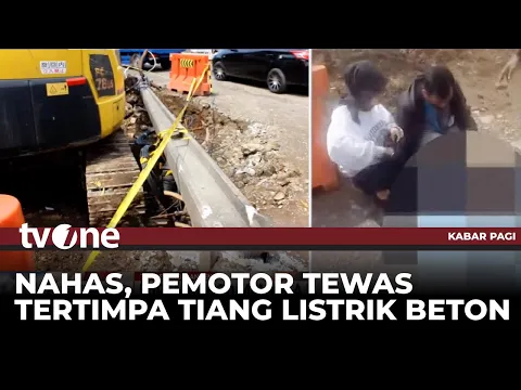 Pemotor Tertimpa Tiang Listrik Roboh, Korban Tewas di TKP