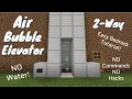 How to make an Air Bubble Elevator that Changes Directions - Easy Minecraft Bedrock Tutorial